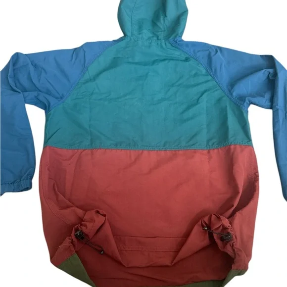 L.L. Bean Colorblock Pullover Jacket in Teal, Blue, Olive & Brick Red - Picture 4 of 5